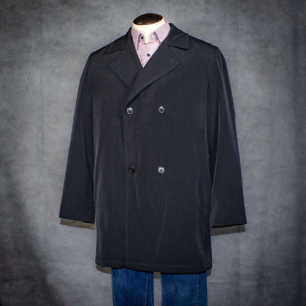 Ralph Lauren Rain / Overcoat Men's Sz Medium zip-in Lining Black